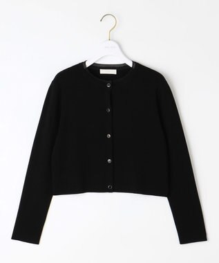 ANY SIS S 【洗える】レースネックショートレングス カーディガン ブラック