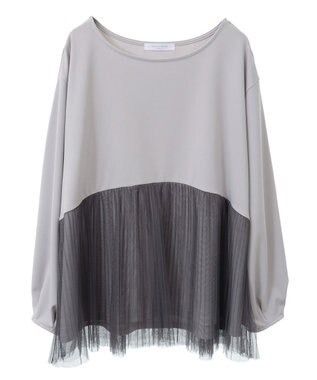 Green Parks プリーツチュールドッキングプルオーバー Gray