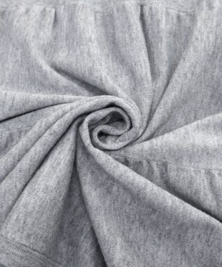 Tiaclasse L 【洗える】大人華やぐ2段ティアードニットチュニック グレー