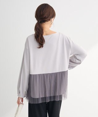 Green Parks プリーツチュールドッキングプルオーバー Gray