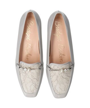 Bridget Birkin 【Bridget Birkin】レースコンビパールビットローファー グレーコンビ