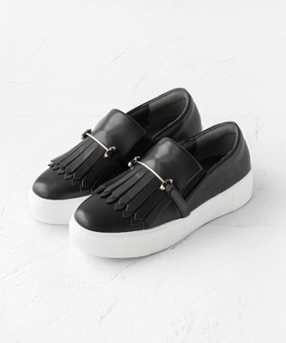 TOCCA 【晴雨兼用】FRINGE SLIPON RAIN SNEAKERS スニーカー ブラック系
