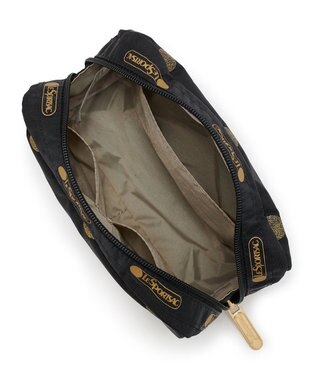 LeSportsac RECTANGULAR COSMETIC/ゴールドグリッタードッツ ゴールドグリッタードッツ