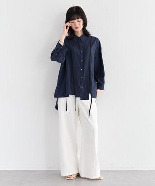 YECCA VECCA ストリングデザインシャツ Navy
