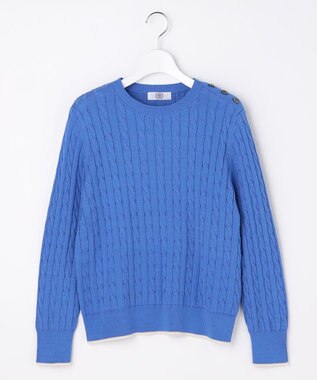 J.PRESS LADIES S CABLE ニット ブルー系