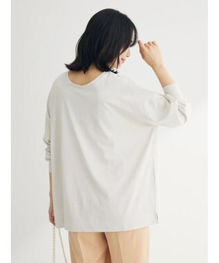 Green Parks 前後でも着れちゃう万能長袖ロンＴ Light Beige