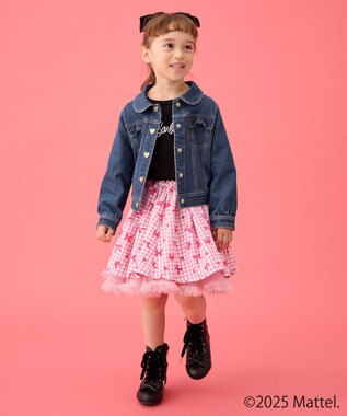 ANY KIDS 【Barbie(TM)】リボン 七分袖Tシャツ ブラック