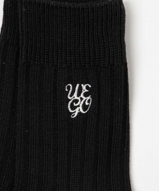 WEGO ガーリーロゴ刺繍ソックス ブラック
