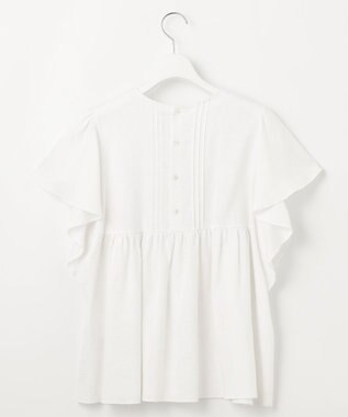 23区 S 【SLOW/一部店舗限定】ブライトリネン デザイン ブラウス ホワイト系