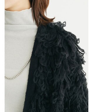 Green Parks ・Ｐｅｔｉｔ　Ｆｌｅｕｒ　ループニットカーディガン Black