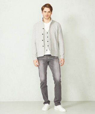 JOSEPH ABBOUD 【清涼感】洗える！ストローヤーンニット ベスト ライトグレー系