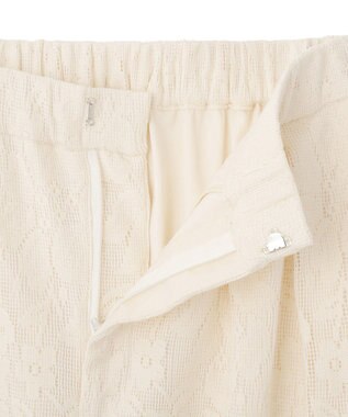 earth music&ecology 総レースカーゴパンツ Ivory