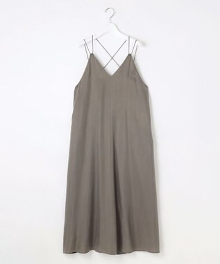 23区 【SLOW/一部店舗限定】キュプラフィブリルクロス キャミ ワンピース カーキ系