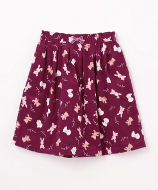 ANY KIDS アニマル 総柄 スカパン ワイン系