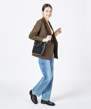 LeSportsac DENIM MINI N/S TOTE/ブラックデニム/ブラックシェルパ ブラックデニム/ブラックシェルパ