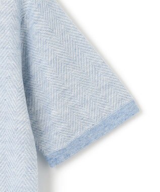 JOSEPH HOMME リネンヘリンボン　Vネックニット サックスブルー系3