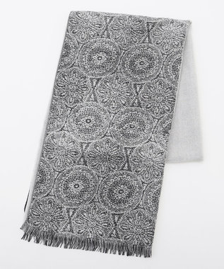 JOSEPH HOMME 新柄【上質素材】シルクカシミヤ　ブックストール / モスクパターンストール ブラック系5