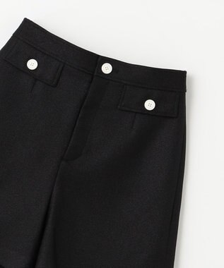 GRACE CONTINENTAL リネンタッチハーフパンツ ブラック