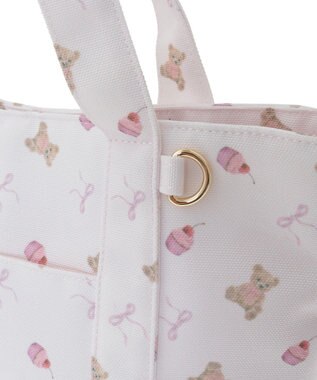Maison de FLEUR ベア総柄2Wayトートバッグ Pink