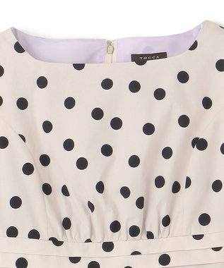 TOCCA 【再入荷！sweet掲載】【洗える・消臭】POLKA RAIN ドット柄ドレス ベージュ系5