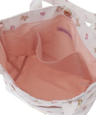Maison de FLEUR ベア総柄2Wayトートバッグ Pink