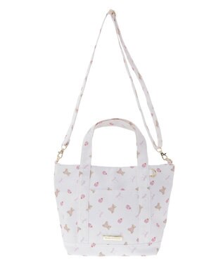 Maison de FLEUR ベア総柄2Wayトートバッグ Pink
