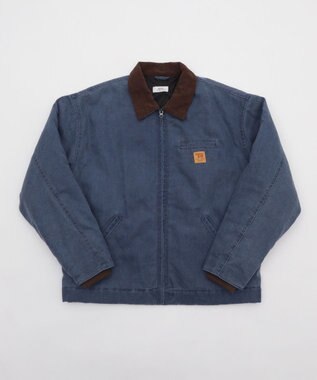 WEGO 【ユニセックス着用ITEM/MLサイズ展開】ワーカーズキルティングZIPジャケット ネイビー