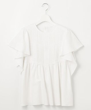 23区 S 【SLOW/一部店舗限定】ブライトリネン デザイン ブラウス ホワイト系