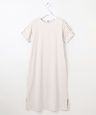 J.PRESS LADIES L 【WEB限定カラーあり・洗える】コットンスムース ドルマンスリーブ ワンピース グレージュ系