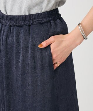 CRAFT STANDARD BOUTIQUE 光沢ワッシャースカート Black