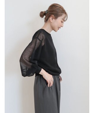 AMERICAN HOLIC 接触冷感２ＷＡＹシアーニットカーディガン Black