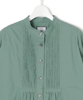 J.PRESS YORK STREET 【WOMEN】ワンウォッシュタイプライターブラウス グリーン系