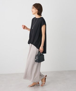 CRAFT STANDARD BOUTIQUE 光沢ワッシャースカート Gray