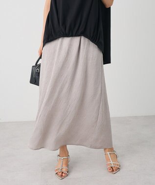 CRAFT STANDARD BOUTIQUE 光沢ワッシャースカート Gray