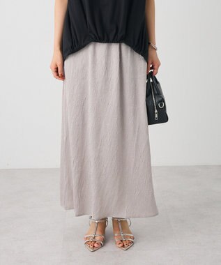 CRAFT STANDARD BOUTIQUE 光沢ワッシャースカート Gray