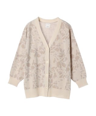 Green Parks ニュアンス柄ニットカーディガン Beige