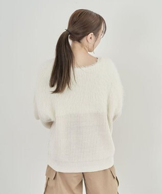 Green Parks ・Ｐｅｔｉｔ　Ｆｌｅｕｒ　シャギーキリカエニット Off White