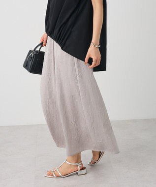 CRAFT STANDARD BOUTIQUE 光沢ワッシャースカート Gray