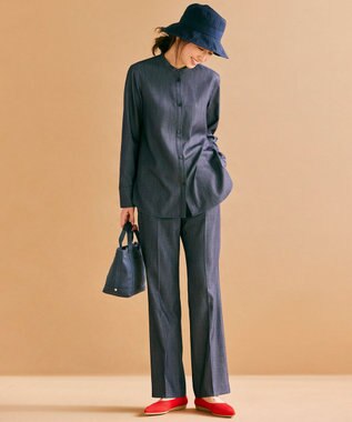 J.PRESS LADIES 【2way・撥水】 キャンバス トート バッグ ネイビー系