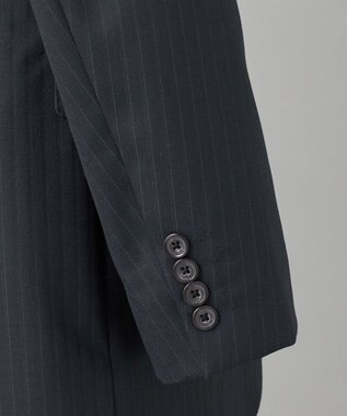 GOTAIRIKU シワになりにくい【御幸毛織/みゆきけおり】DRY SPINNER(ドライスピナー)スーツ（ダークグリーンストライプ） ダークグリーン系1