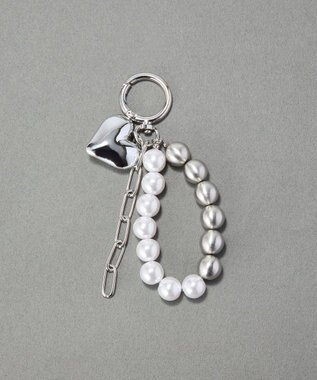 Phoebe ハートメタルボールバッグチャーム　シルバー シルバー