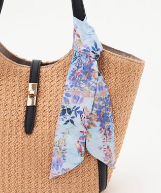 ANY SIS スカーフ付き カゴバッグ ナチュラル