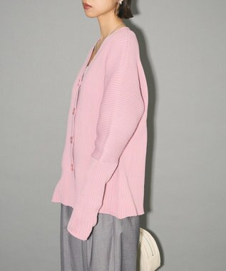 Green Parks リブニットカーディガン Pink