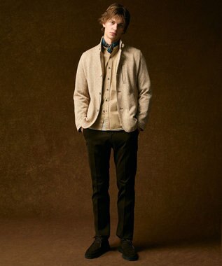 JOSEPH ABBOUD 【65㎝×65㎝】スクエアグラフィックプリント チーフ ダルブルー系6