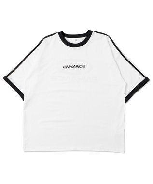 WEGO 【ユニセックス着用ITEM/MLサイズ展開】バックロゴラインリンガーT ホワイト