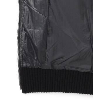 JOSEPH HOMME ニットブロックシルキーサテン　ニットブルゾン ブラック系
