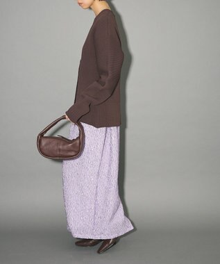 Green Parks リブニットカーディガン Brown