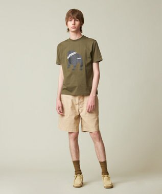 J.PRESS MEN 【UNISEX】バックブルTシャツ カーキ系