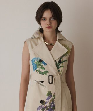 GRACE CONTINENTAL プリントトレンチワンピース キナリ