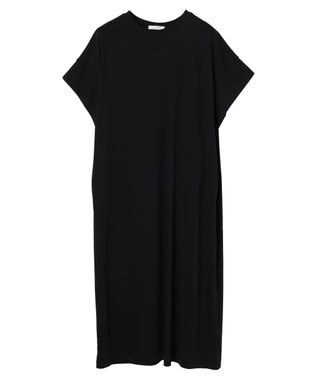 Green Parks 接触冷感　袖切替えカットワンピース Black